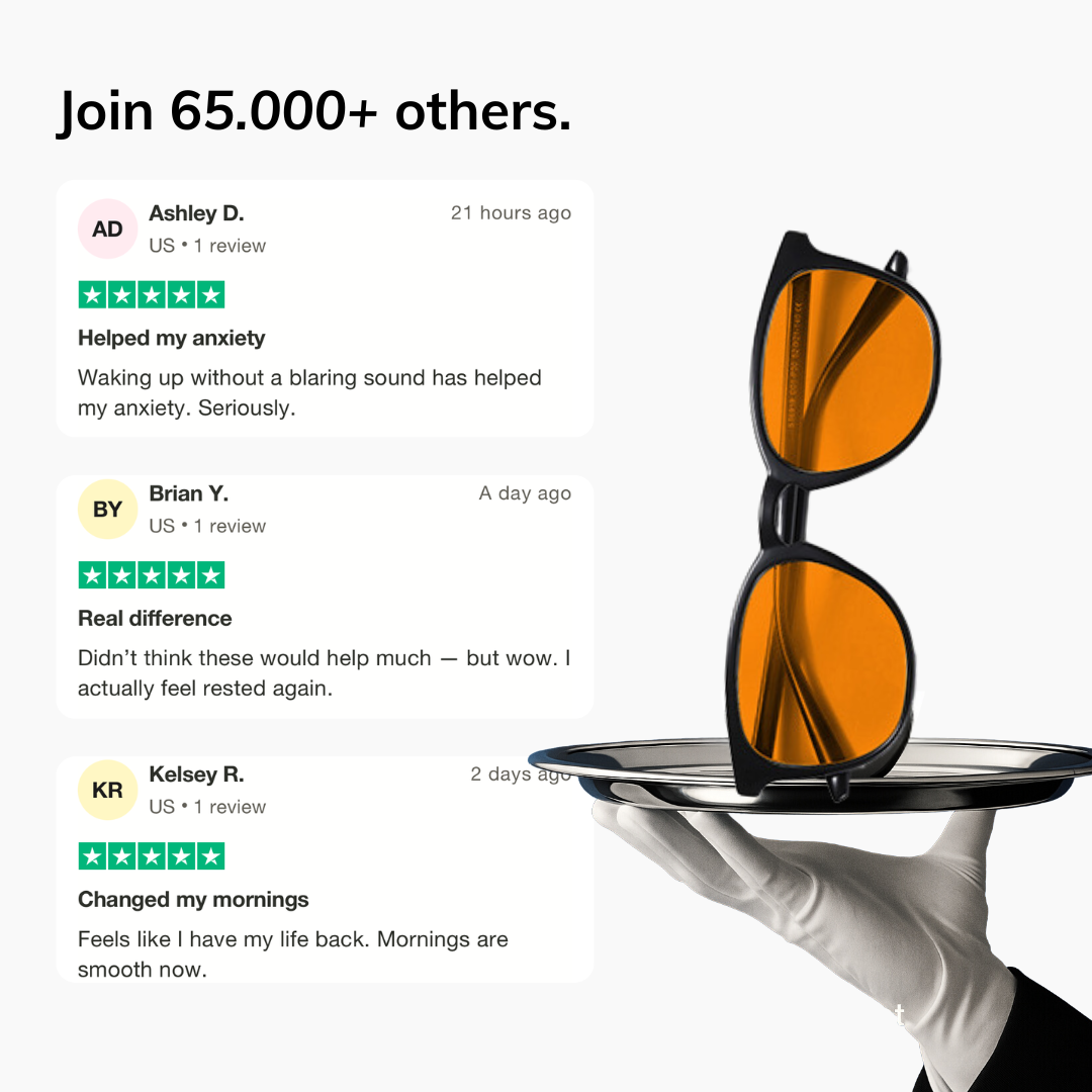 100% blauw licht bril - voor diepe slapers